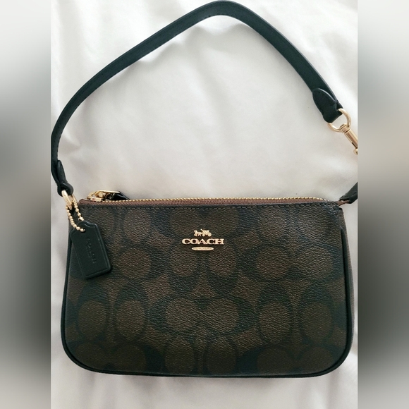 Coach Purse Nolita- 19 Signature Canvas In Black And Brown - Picture 1 of 9